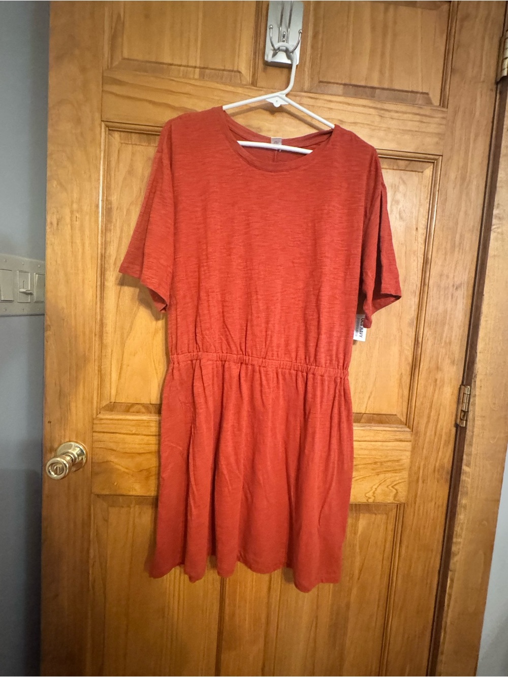 Old Navy Rust Orange Short Sleeve Casual Dress